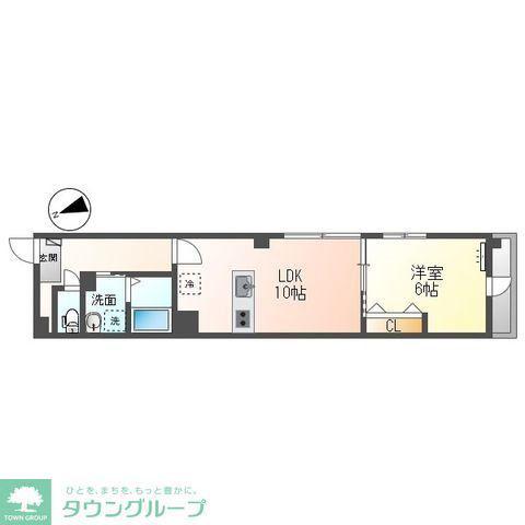 グリシーヌ(1LDK/1階)の間取り写真
