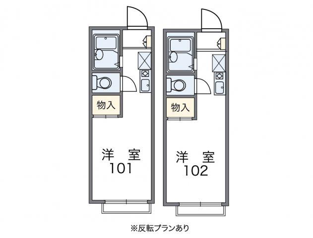 レオパレス宇佐崎II(1K/2階)の間取り写真