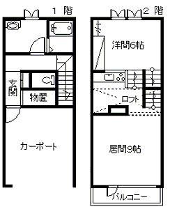 N.M.S(1LDK/1階)の間取り写真