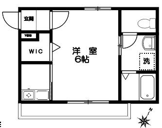 メゾンマハロ(1K/2階)の間取り写真