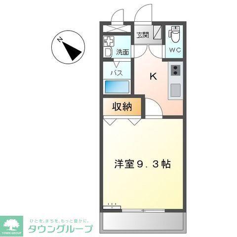 リバーサイド都(1K/2階)の間取り写真