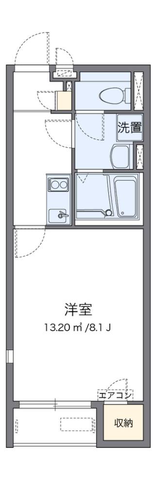 レオネクスト国分サンシャインII(1K/2階)の間取り写真