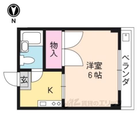エステートピア(1K/1階)の間取り写真