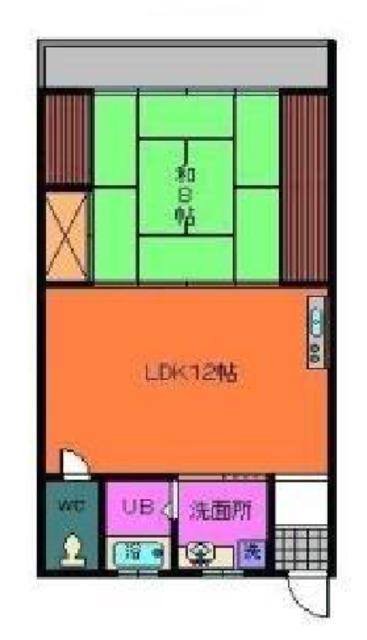 小林コーポ(1LDK/3階)の間取り写真