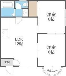 ドリームハウス20(2LDK/3階)の間取り写真