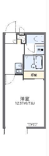 レオパレスレオーノIII(1K/1階)の間取り写真