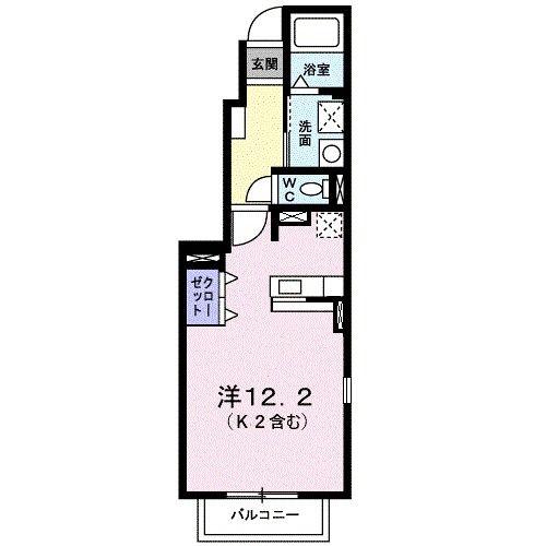 ＪＲ筑肥線 唐津駅 徒歩13分 2階建 築15年(ワンルーム/1階)の間取り写真