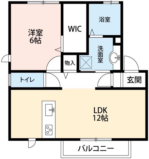 グリーンハウス(1LDK/1階)の間取り写真