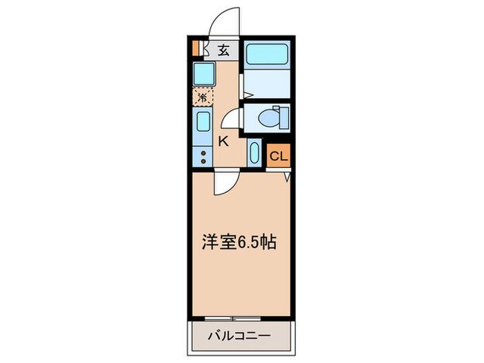 アイルイン川崎大師(1K/3階)の間取り写真