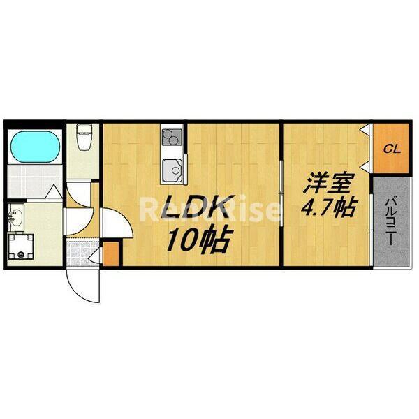 LECOCON一宮III(1LDK/1階)の間取り写真