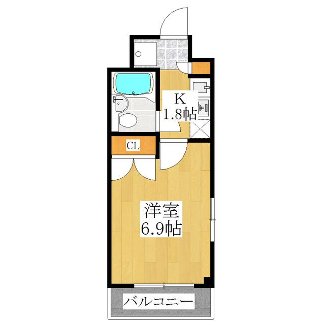 FIORE 西尾久II(1K/3階)の間取り写真