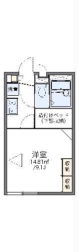 レオパレスコパンII(1K/1階)の間取り写真