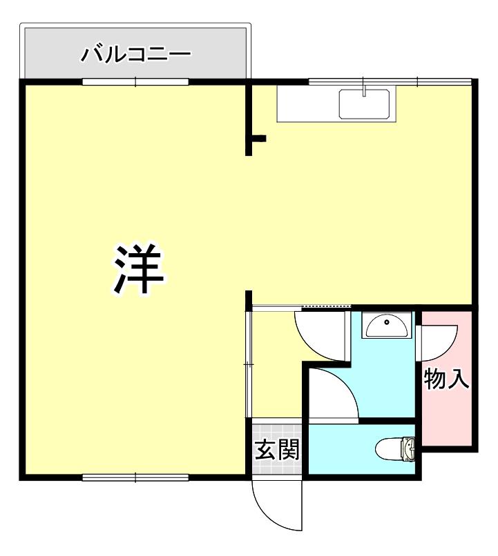 メゾンド多聞(ワンルーム/3階)の間取り写真