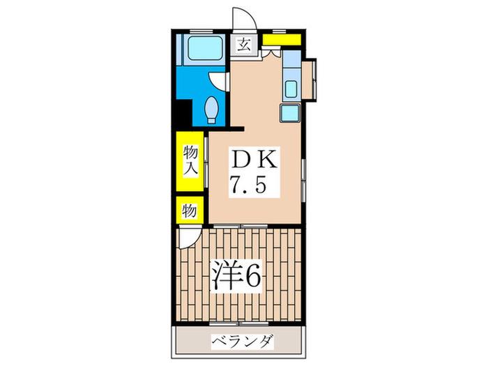 山王コーポ(1DK/3階)の間取り写真