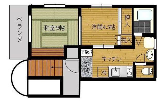 アーバンヒルズ東川口(2K/3階)の間取り写真
