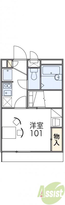 レオパレスイシバシミナミ(1K/2階)の間取り写真