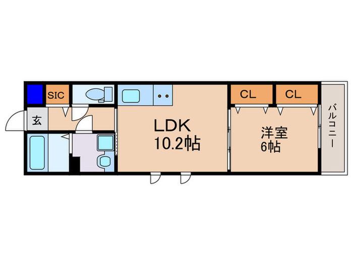 メゾン・ド・サンジュール(1LDK/2階)の間取り写真