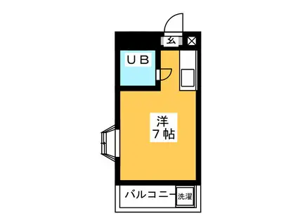 ヴィラ松沢 A(ワンルーム/2階)の間取り写真