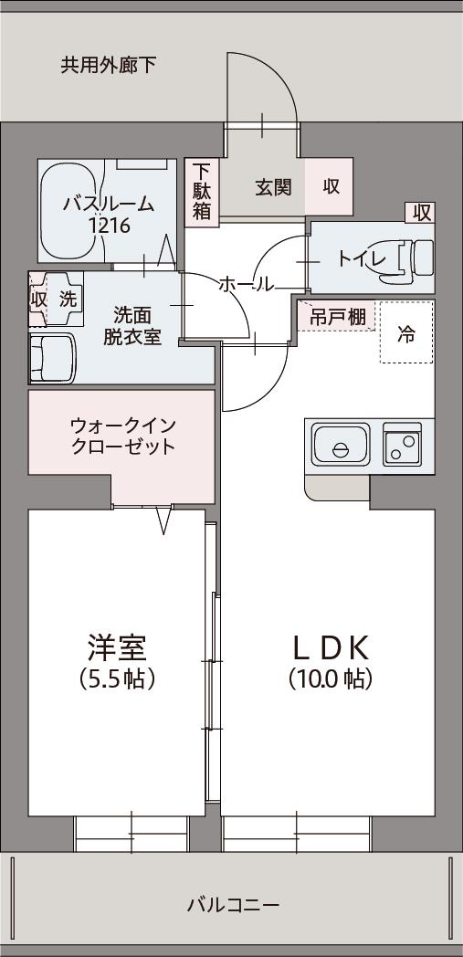 ルミエール碧(1LDK/3階)の間取り写真
