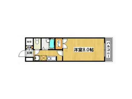 ヒストリカル堺(1K/6階)の間取り写真