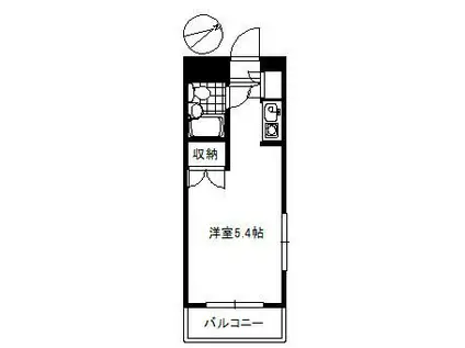 日興パレス神楽坂(ワンルーム/2階)の間取り写真
