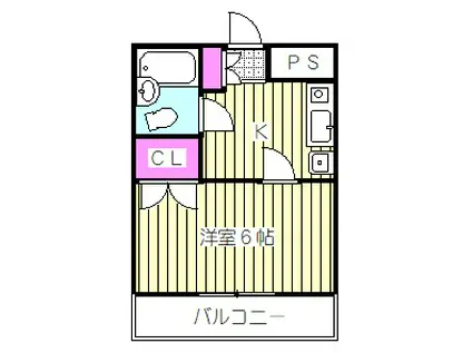 ひまわり館(1K/1階)の間取り写真