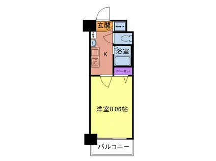 エンクレスト赤坂壱番館(1K/7階)の間取り写真