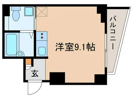 FELICITE 高田(ワンルーム/2階)の間取り写真