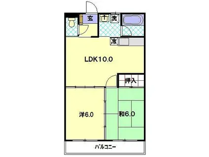 フローリッシュMK(2LDK/2階)の間取り写真