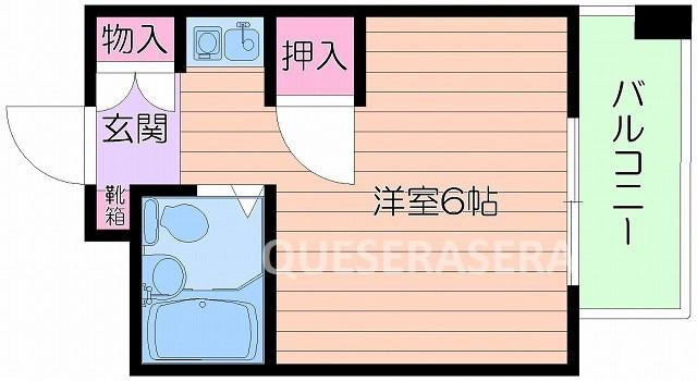 東天満下村ビル(ワンルーム/7階)の間取り写真