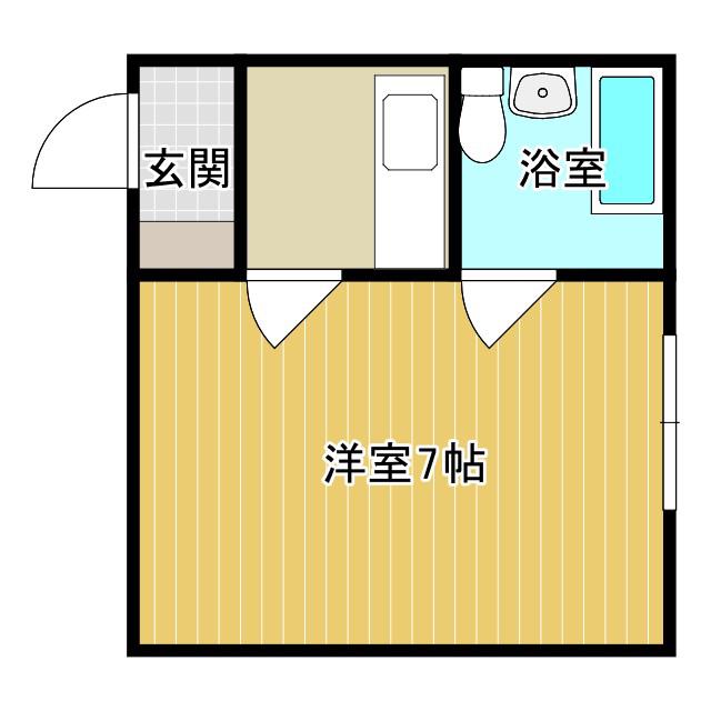 コーポ諏訪柳町(1K/4階)の間取り写真
