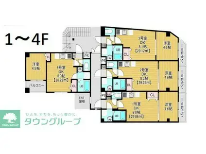 リマペル幕張(1LDK/1階)の間取り写真