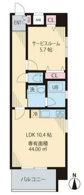 エクセルシティ戸田公園 2階階 間取り