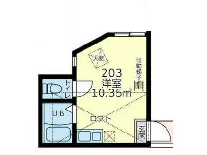 ユナイト山手モドリッチ(ワンルーム/2階)の間取り写真
