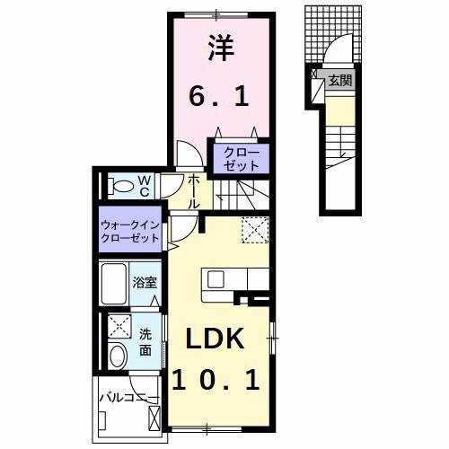 STARK 桃太郎(1LDK/2階)の間取り写真