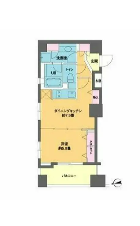 カスタリア高輪台 6階階 間取り