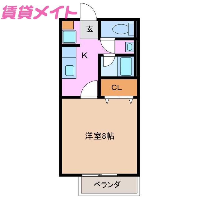 ナチュールA棟(1K/1階)の間取り写真