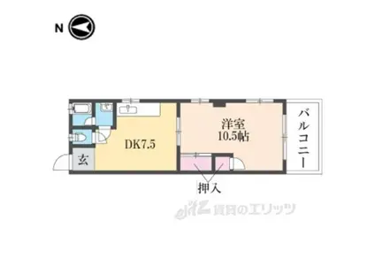 マンション芝(1LDK/3階)の間取り写真