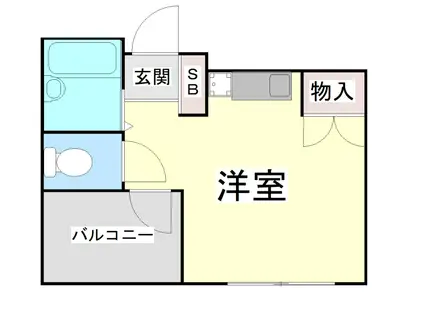 パストラル(ワンルーム/2階)の間取り写真