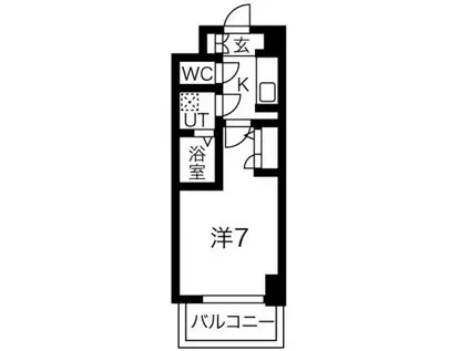 ワールドアイ神戸ハーバーランド2(1K/10階)の間取り写真