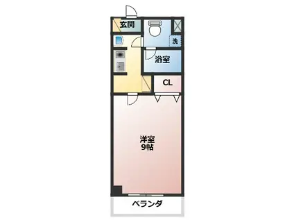 カシオペア犬山(1K/3階)の間取り写真