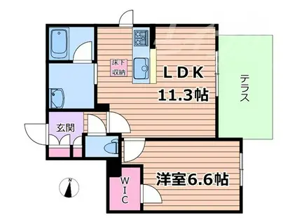 シャーメゾン ボナンザ(1LDK/2階)の間取り写真