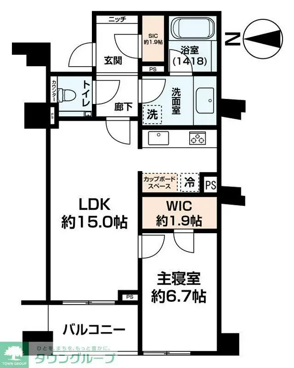 ディアナガーデン広尾 3階階 間取り