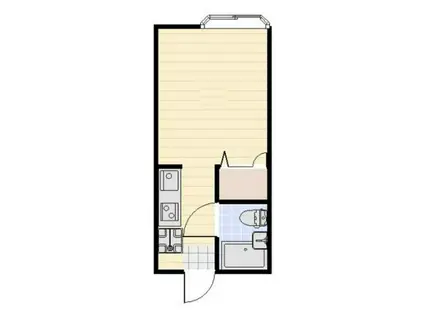 ウッディー志木(ワンルーム/2階)の間取り写真