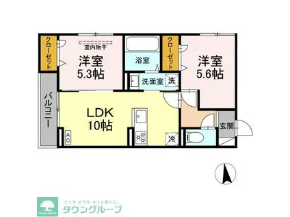 ベルメゾンVII(2LDK/3階)の間取り写真