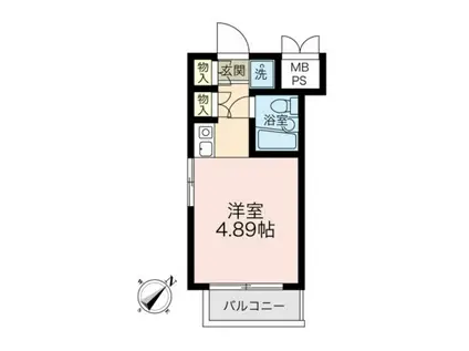 ラ・メールコバタ(ワンルーム/2階)の間取り写真