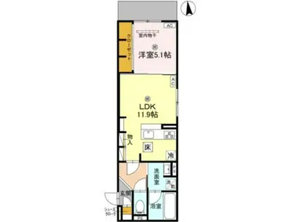 スペチアーレ東中本(1LDK/3階)の間取り写真