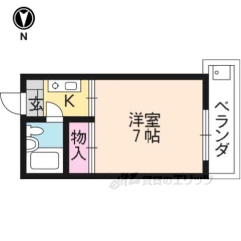 フレーズⅡ(1K/3階)の間取り写真