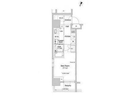 プラウドフラット三越前(1K/7階)の間取り写真