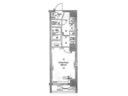 ユニフォート浅草(1K/3階)の間取り写真